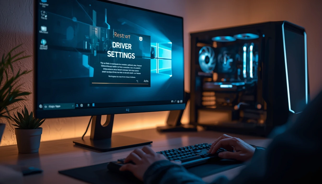Usuário acessando as configurações avançadas do sistema no computador para aprender como reiniciar os drivers da placa de vídeo corretamente.